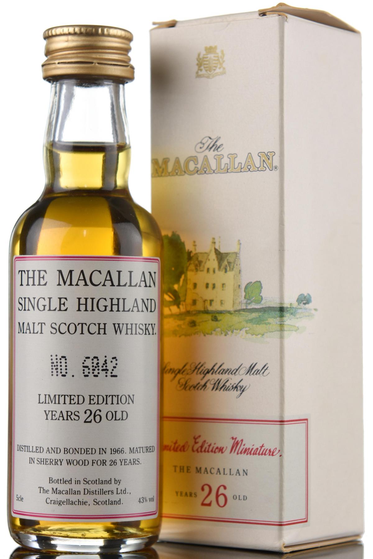 Macallan 1966 - 26 Year Old - Miniature