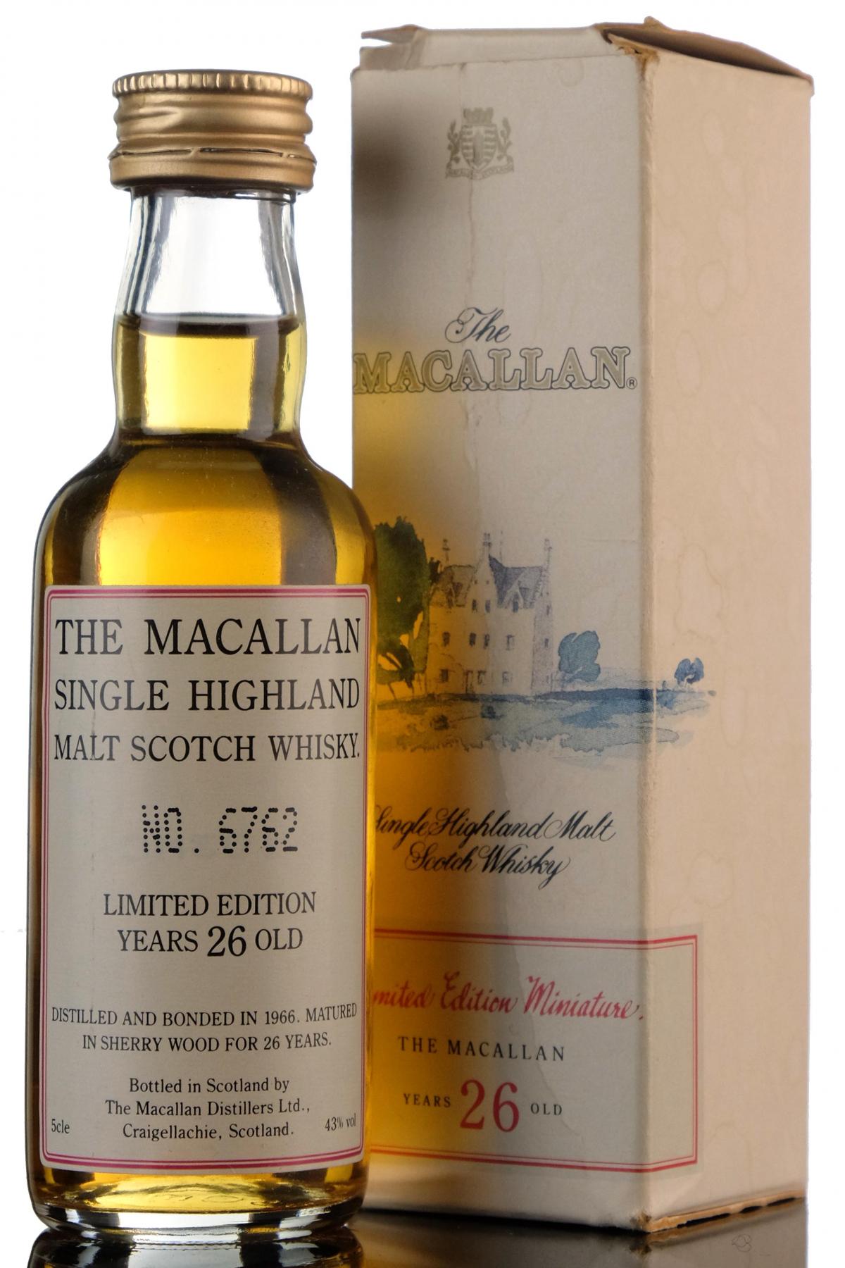 Macallan 1966 - 26 Year Old - Miniature