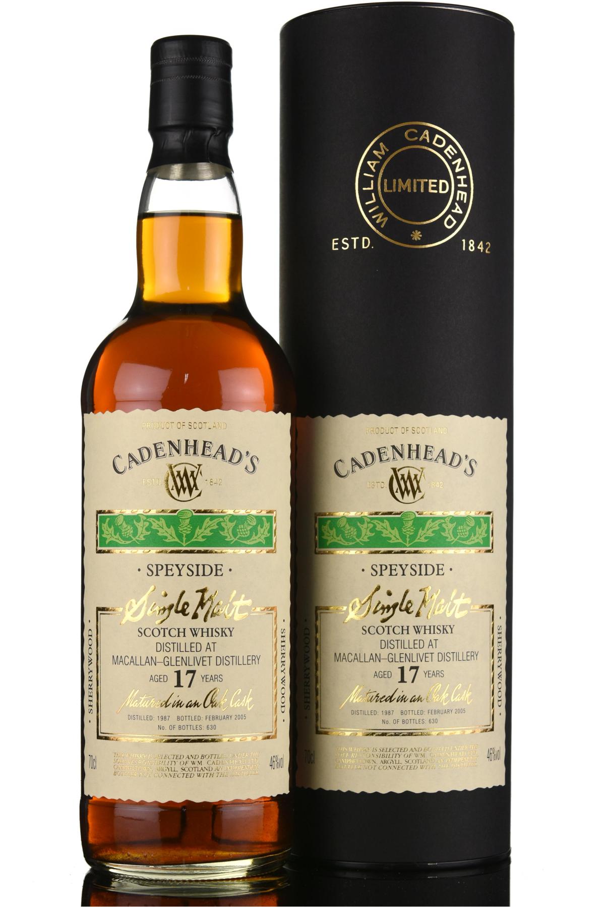 Macallan-Glenlivet 1987-2005 - 17 Year Old - Cadenheads