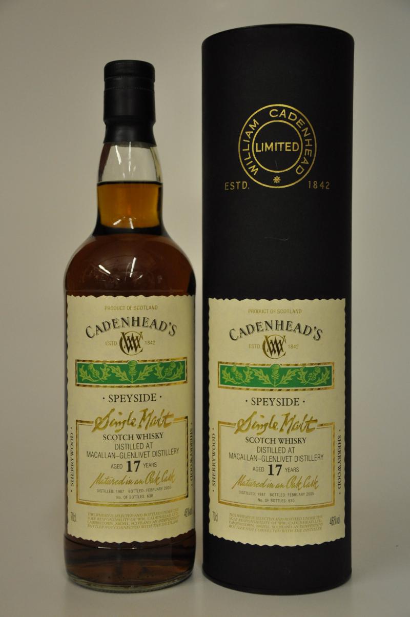 Macallan-Glenlivet 1987-2005 - 17 Year Old - Cadenheads