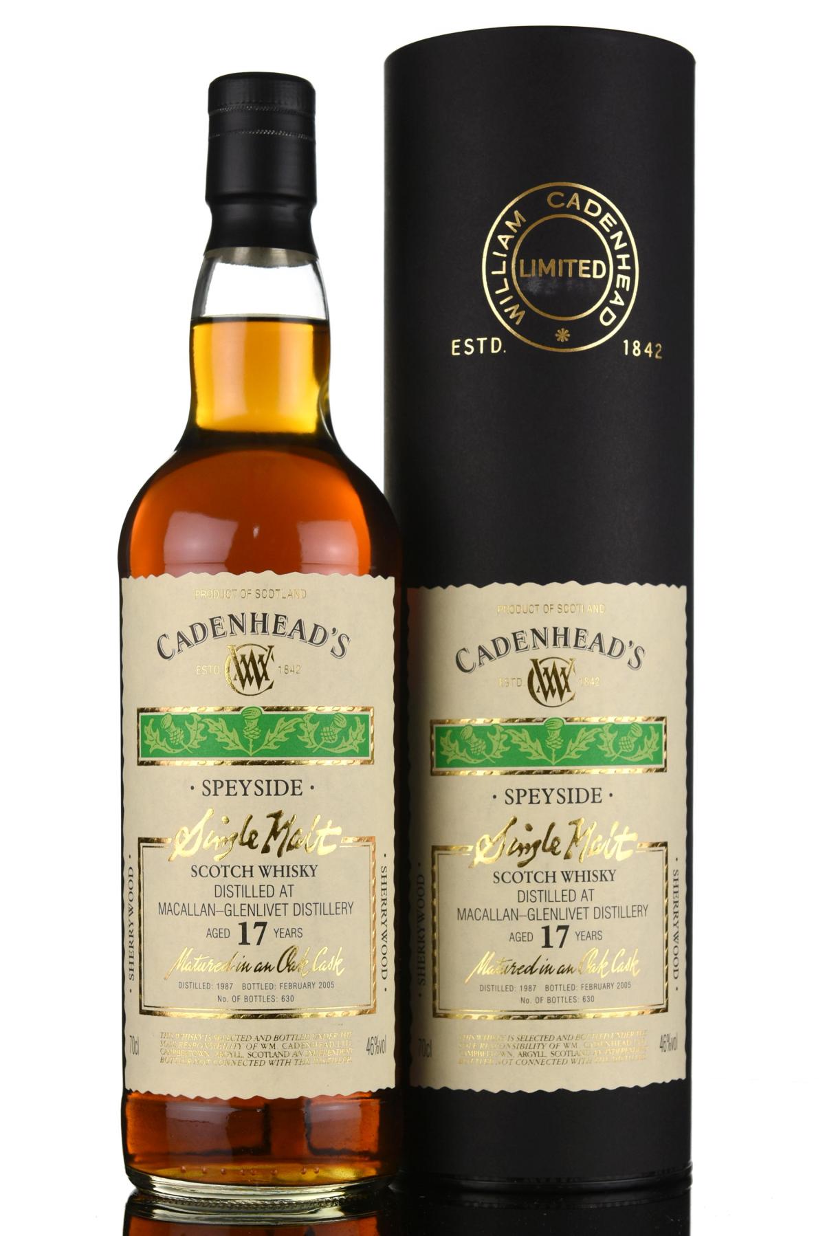 Macallan-Glenlivet 1987-2005 - 17 Year Old - Cadenheads