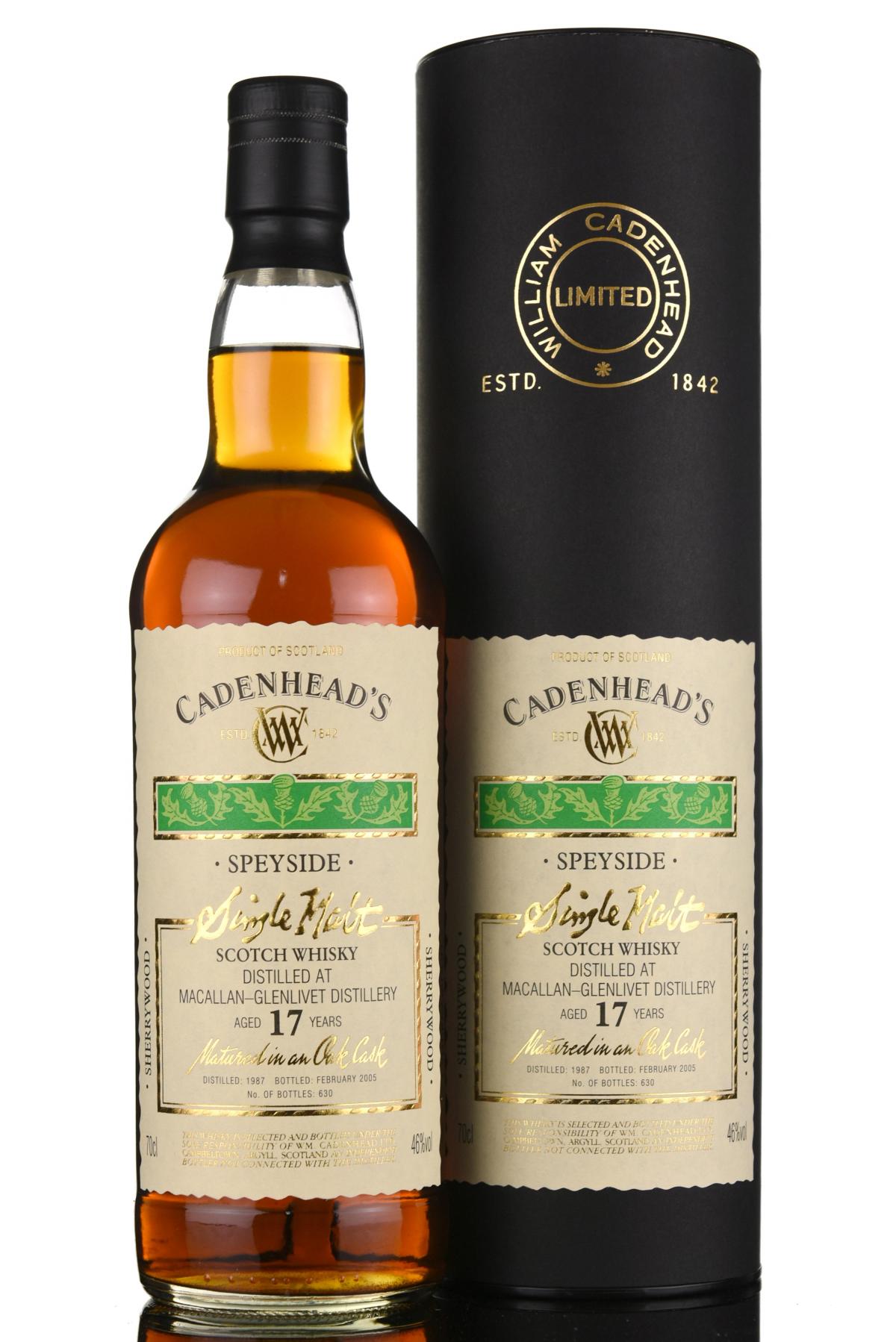 Macallan-Glenlivet 1987-2005 - 17 Year Old - Cadenheads