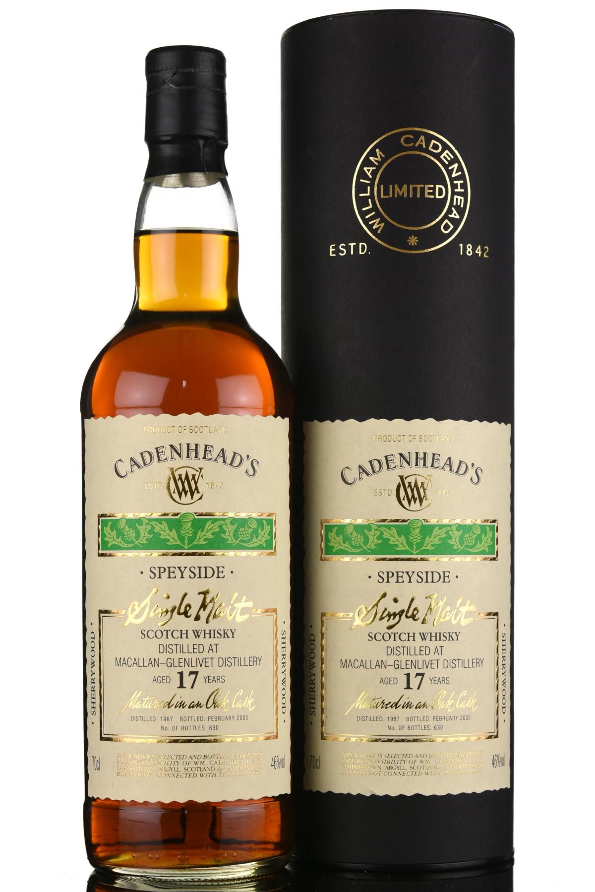 Macallan-Glenlivet 1987-2005 - 17 Year Old - Cadenheads