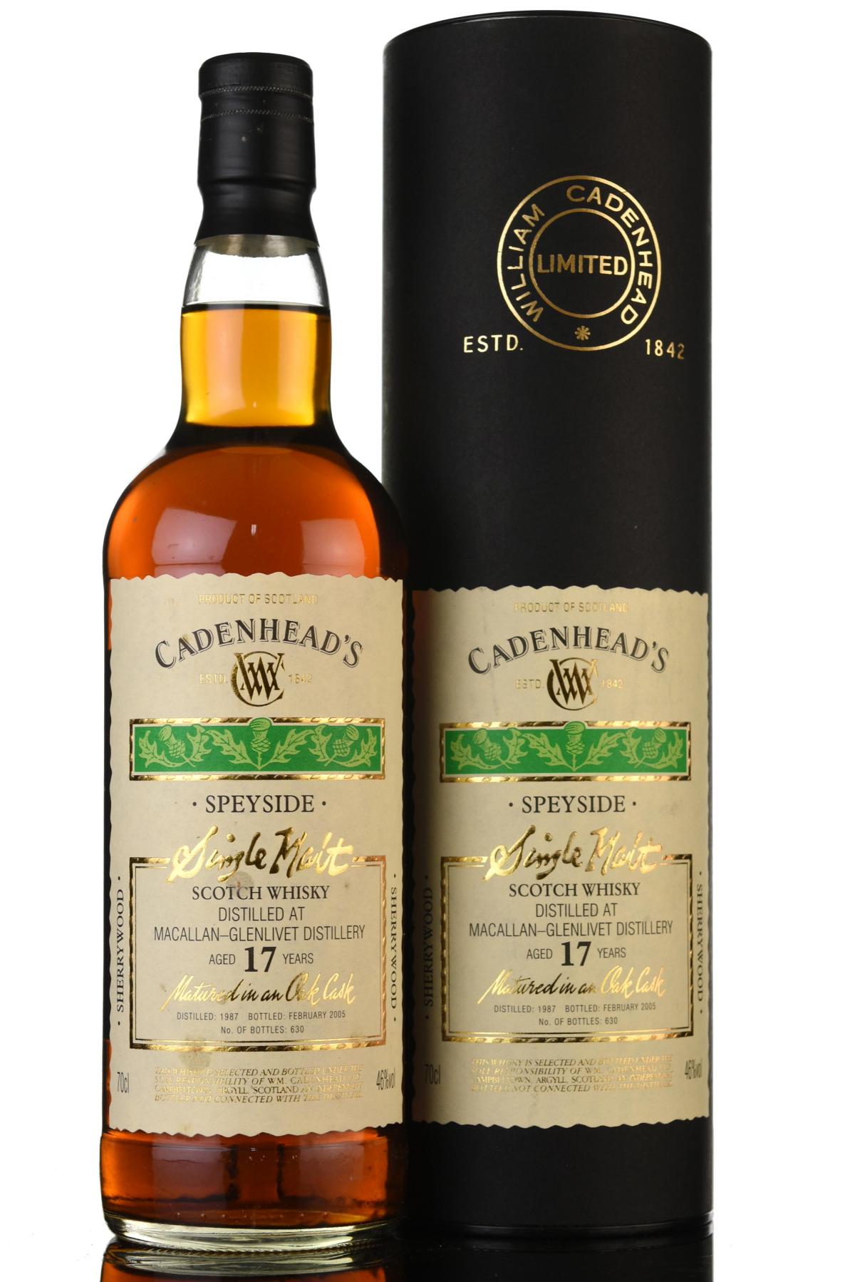 Macallan-Glenlivet 1987-2005 - 17 Year Old - Cadenheads