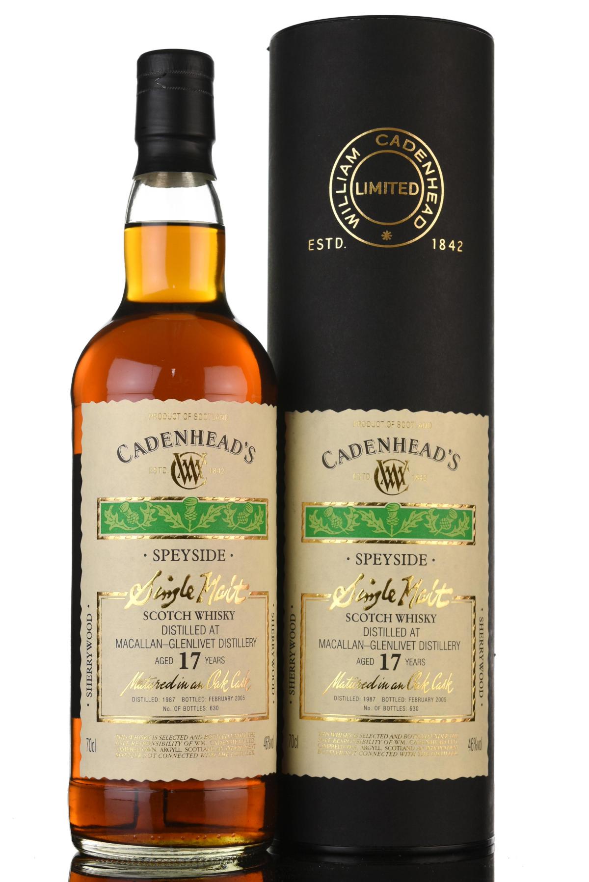 Macallan-Glenlivet 1987-2005 - 17 Year Old - Cadenheads