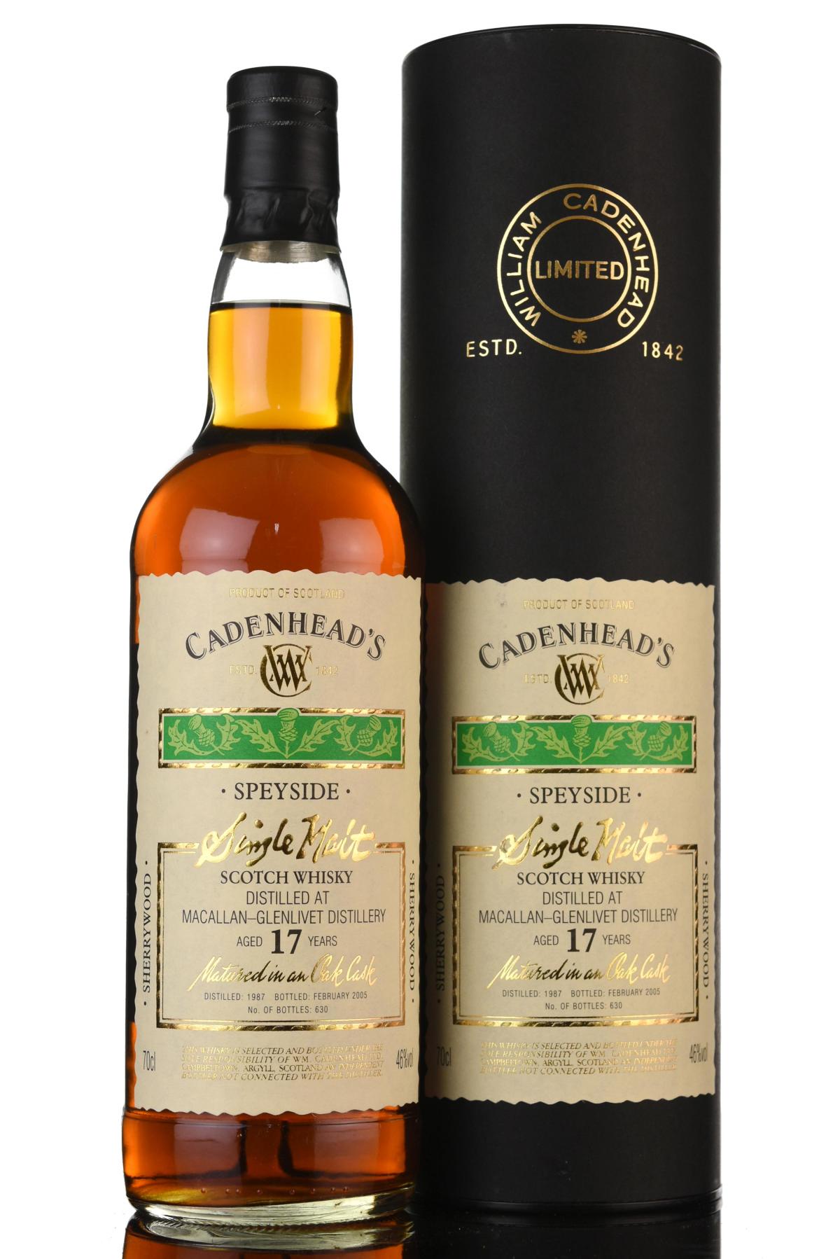 Macallan-Glenlivet 1987-2005 - 17 Year Old - Cadenheads