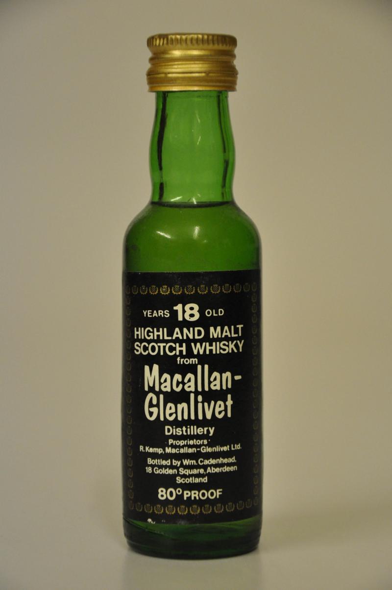 Macallan-Glenlivet 18 Year Old - Cadenhead Miniature