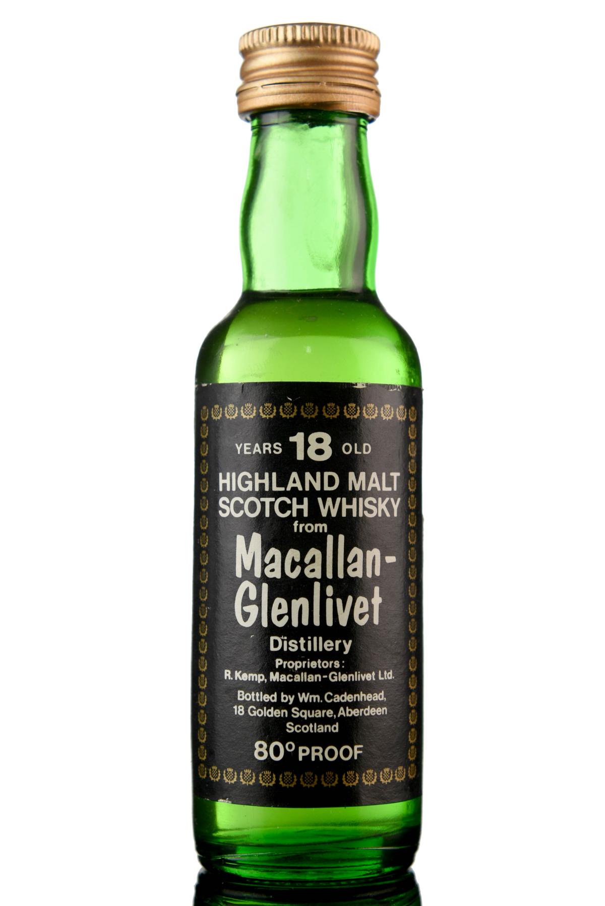 Macallan-Glenlivet 18 Year Old - Cadenhead Miniature