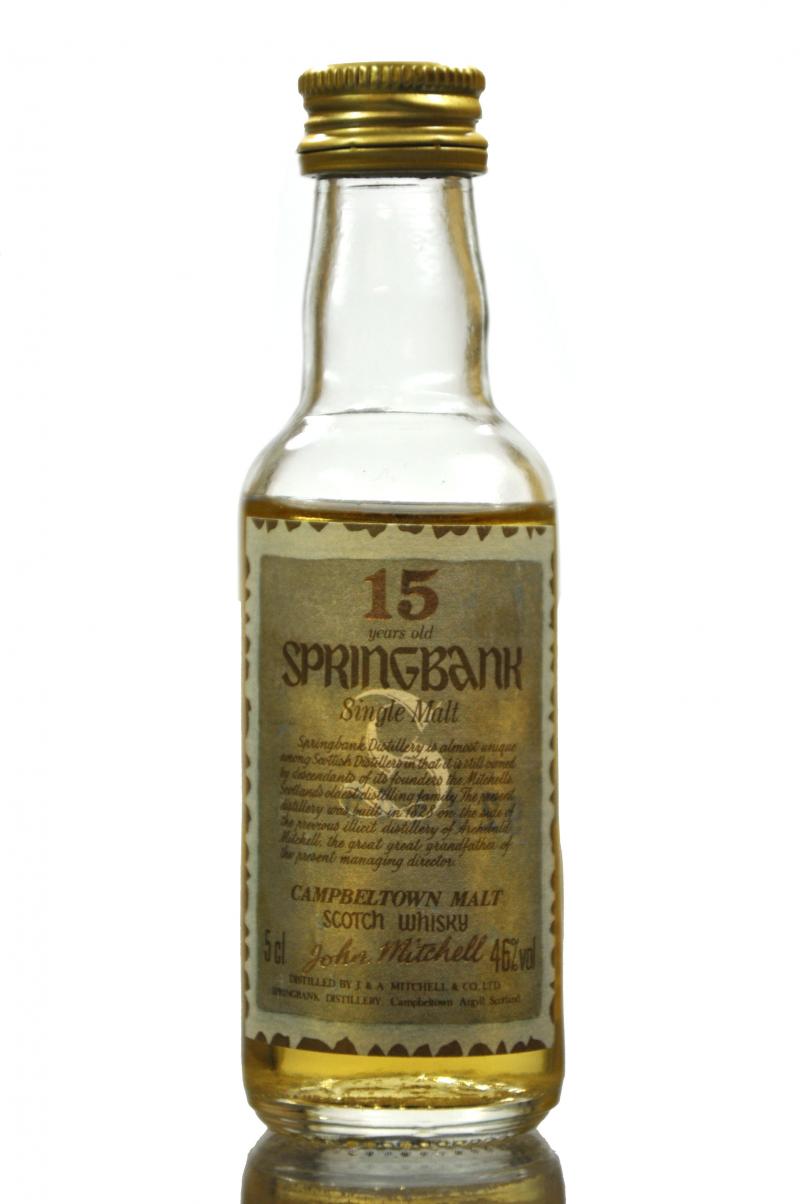 Springbank 15 Year Old Miniature