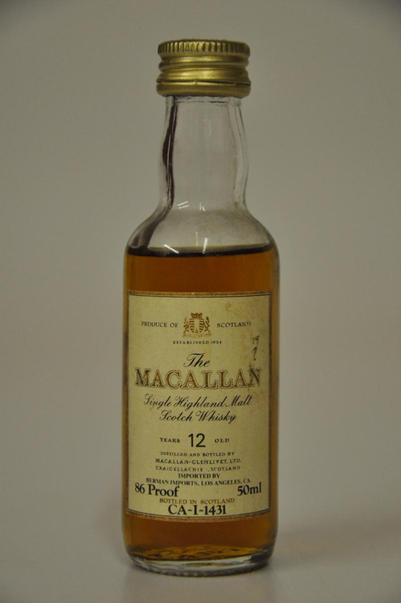 Macallan 12 Year Old Miniature