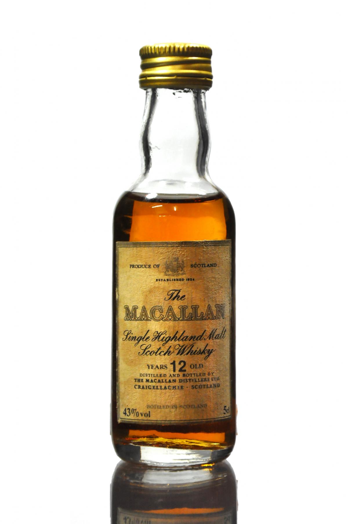 Macallan 12 Year Old Miniature