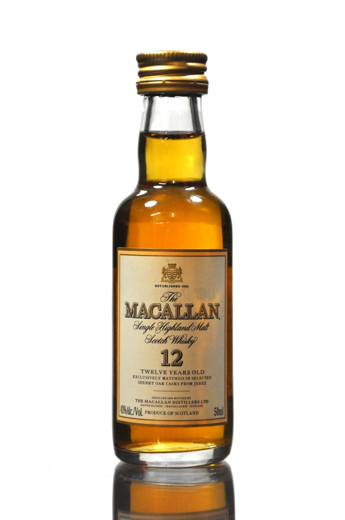 Macallan 12 Year Old Miniature