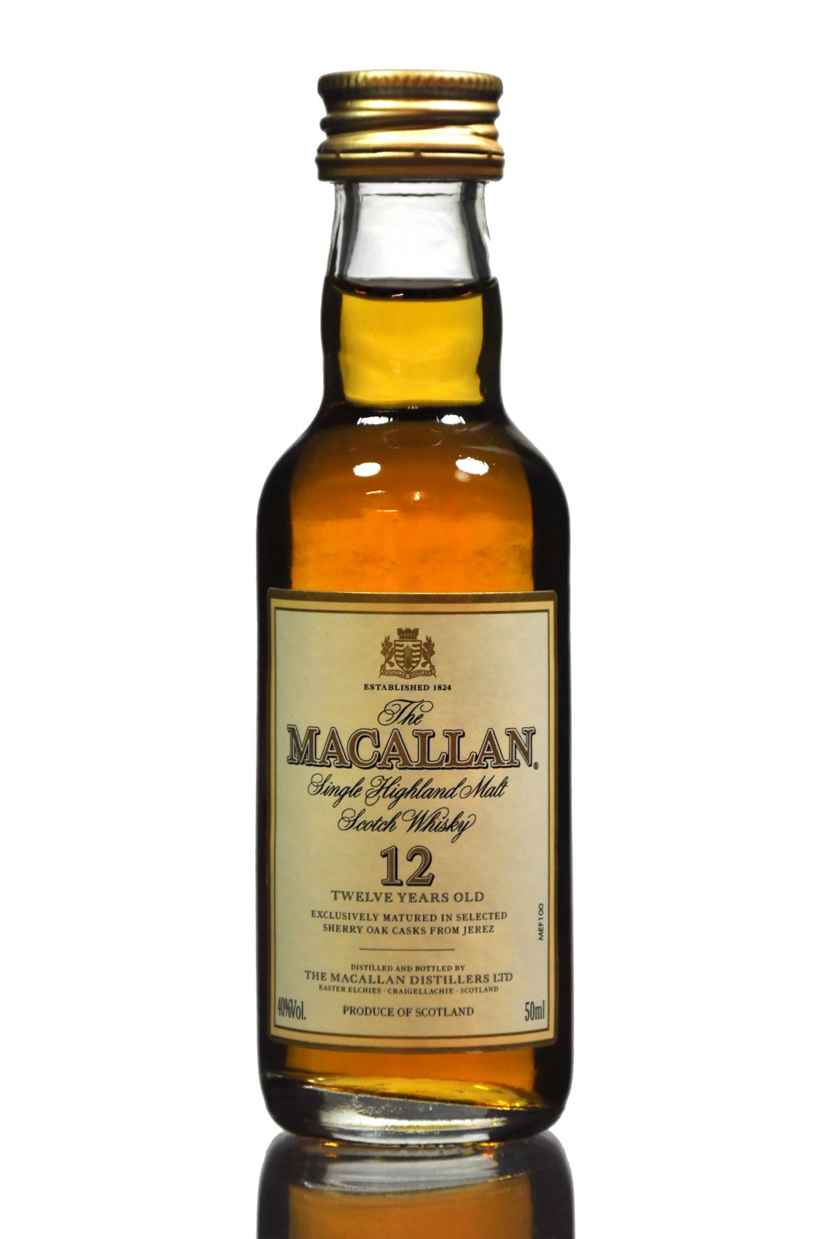 Macallan 12 Year Old Miniature