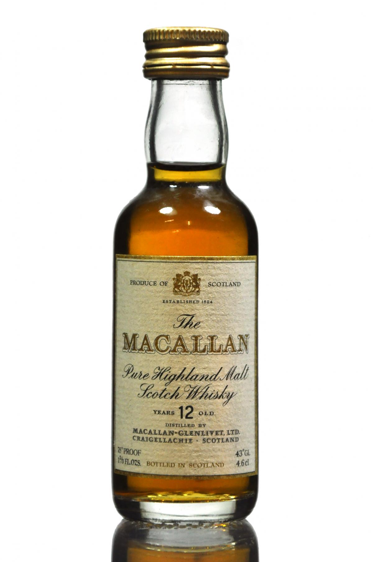 Macallan 12 Year Old Miniature