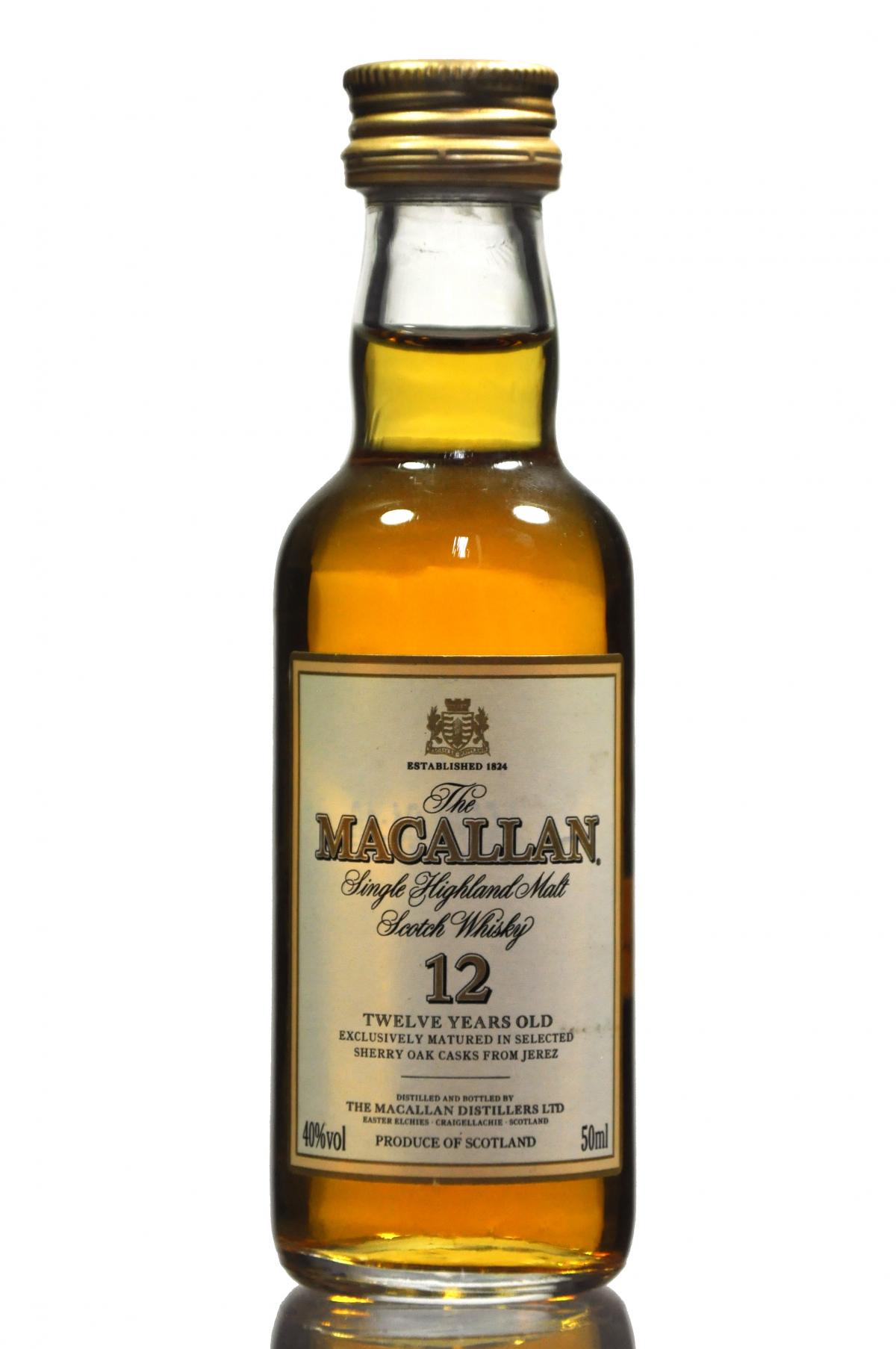 Macallan 12 Year Old Miniature