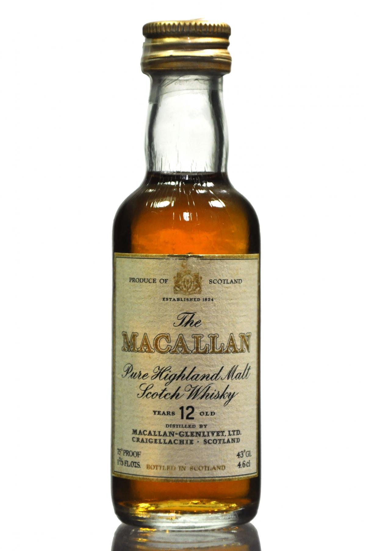 Macallan 12 Year Old Miniature