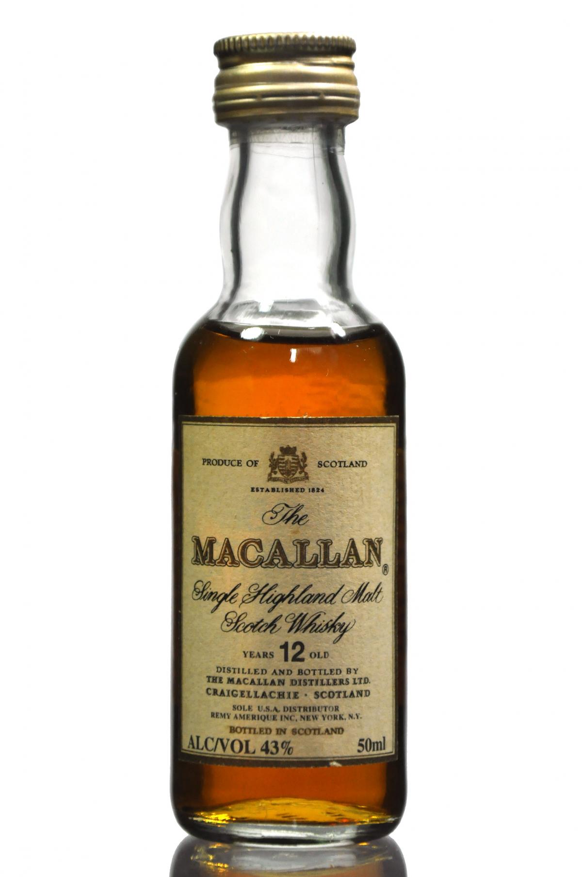 Macallan 12 Year Old Miniature