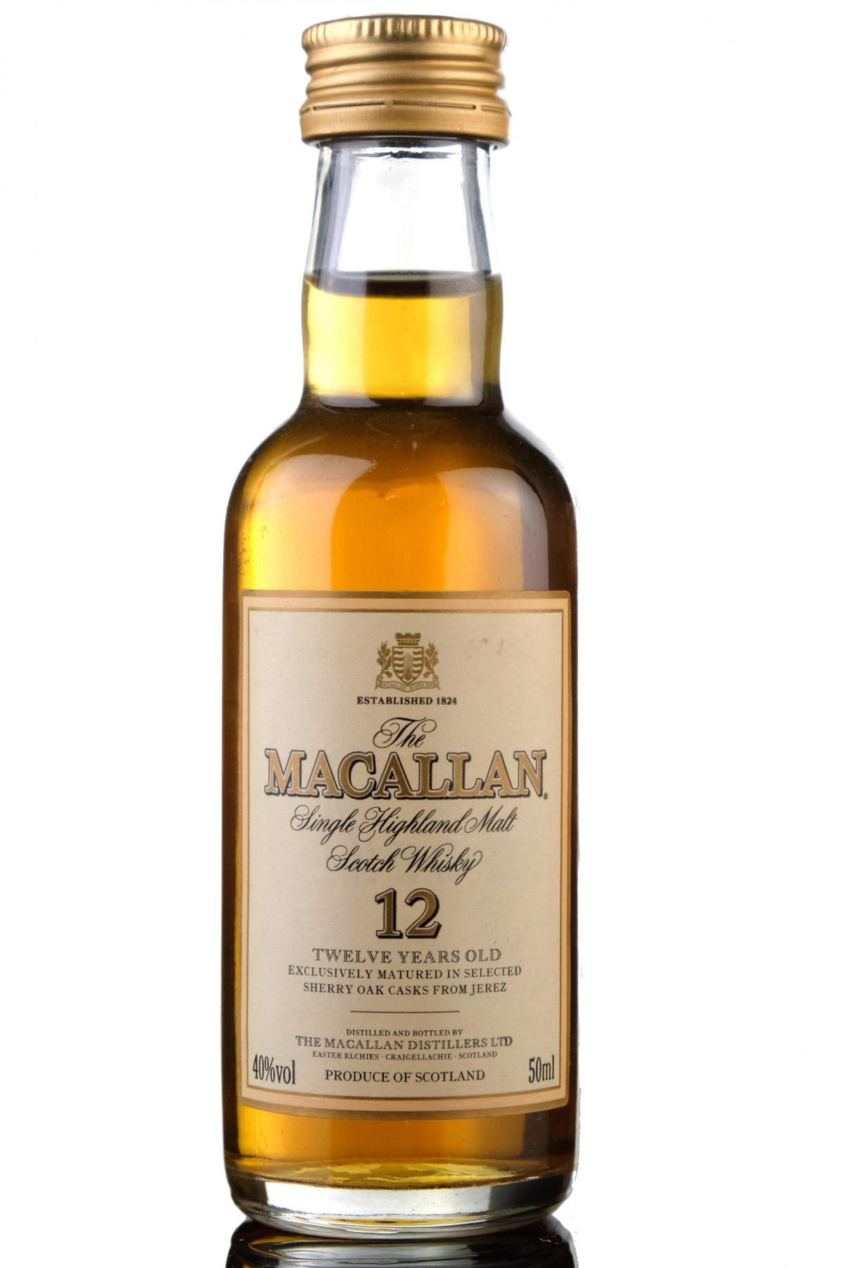 Macallan 12 Year Old Miniature