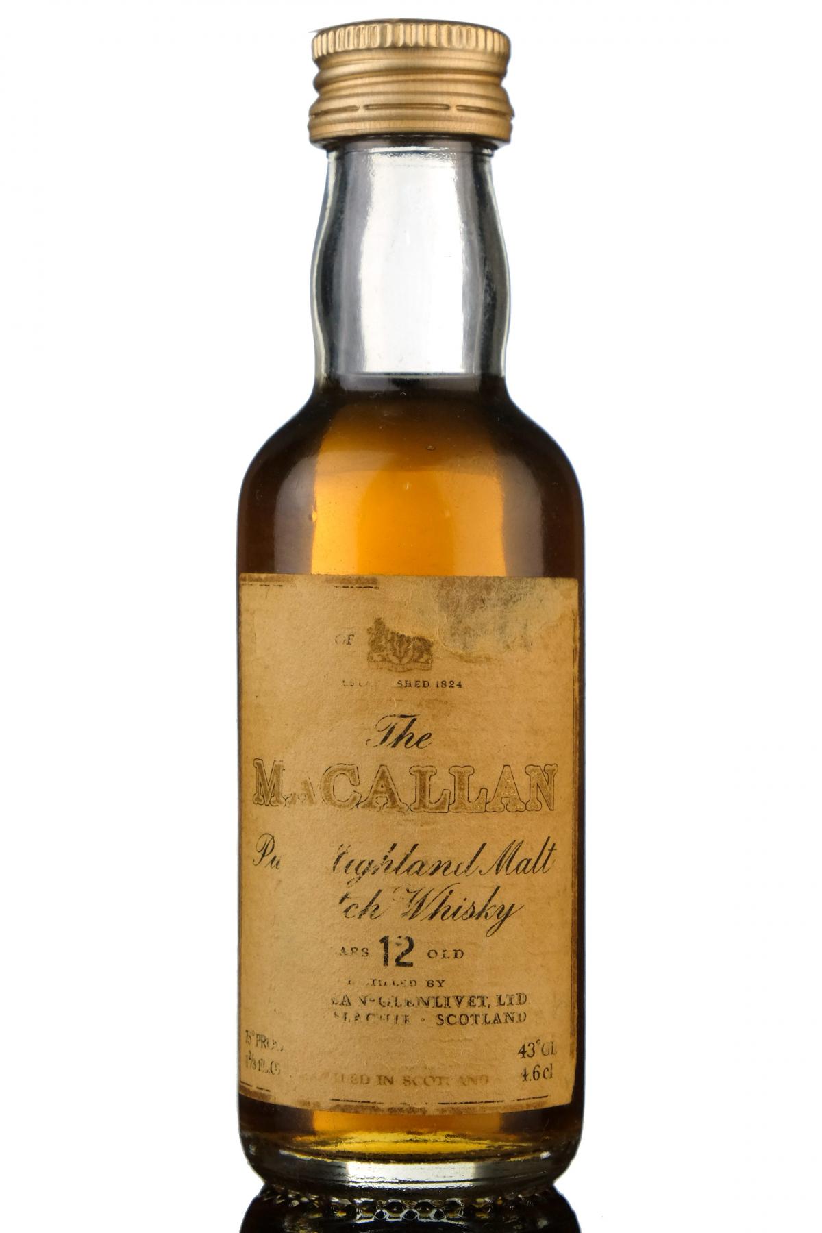 Macallan 12 Year Old Miniature