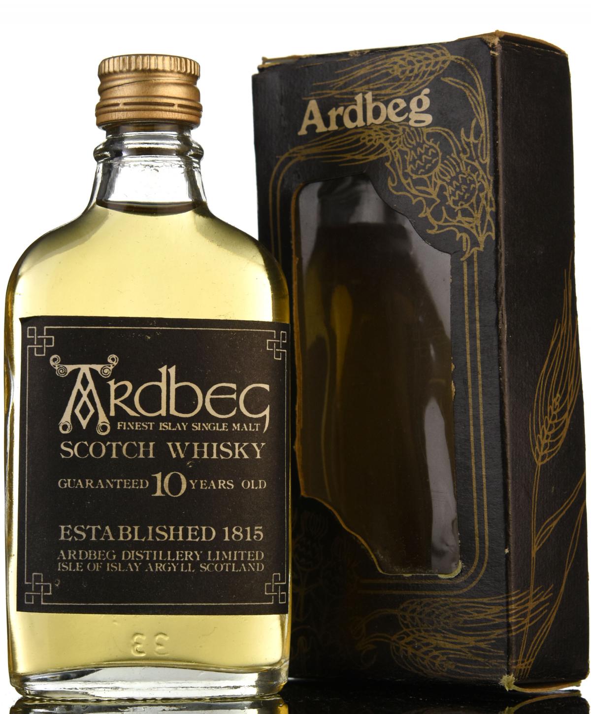 Ardbeg 10 Year Old - Guaranteed - 1980s - Miniature