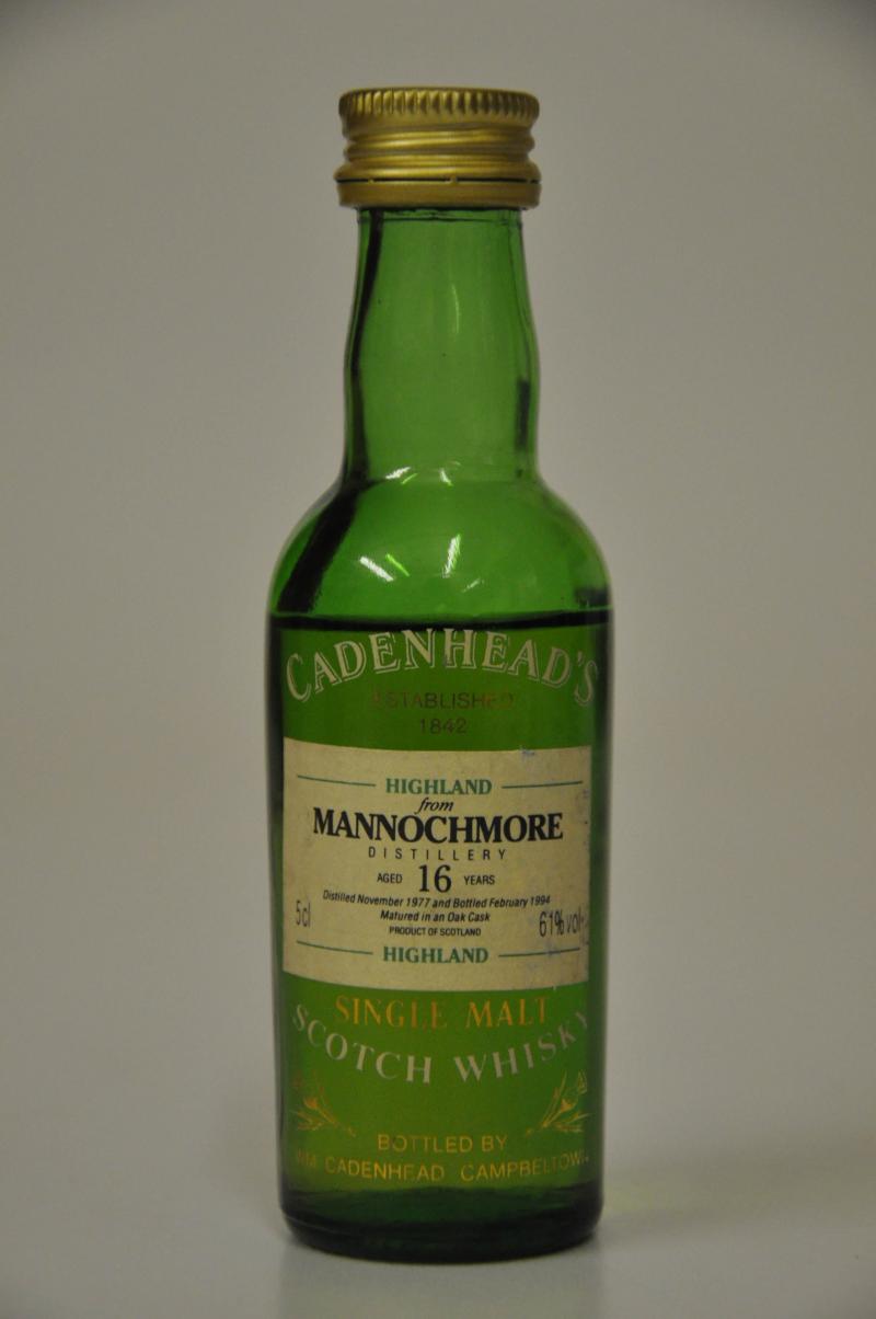 Mannochmore 1977 - 16 Year Old - Cadenhead Miniature