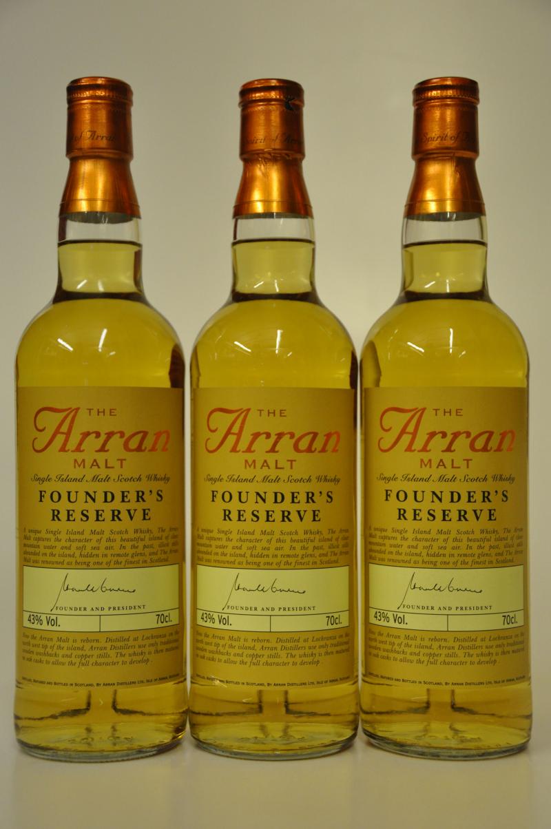 3 x Arran Founders Reserve