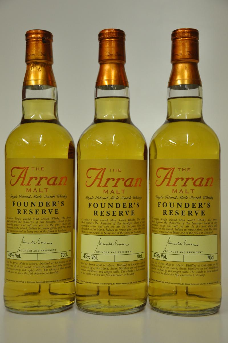 3 x Arran Founders Reserve