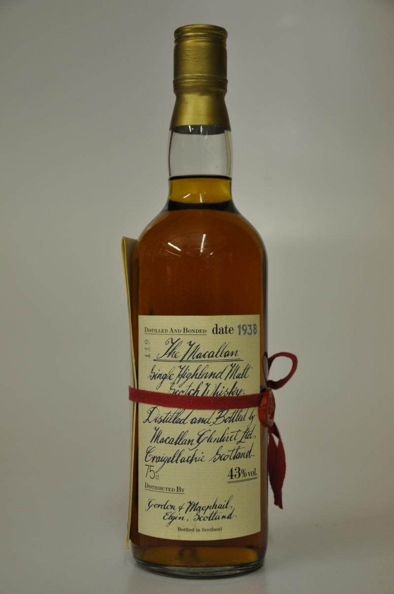 Macallan 1938 - Gordon & MacPhail - Handwritten Label