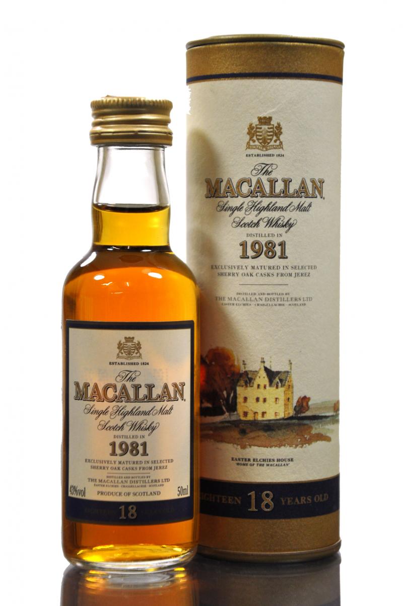 Macallan 1981 - 18 Year Old Miniature