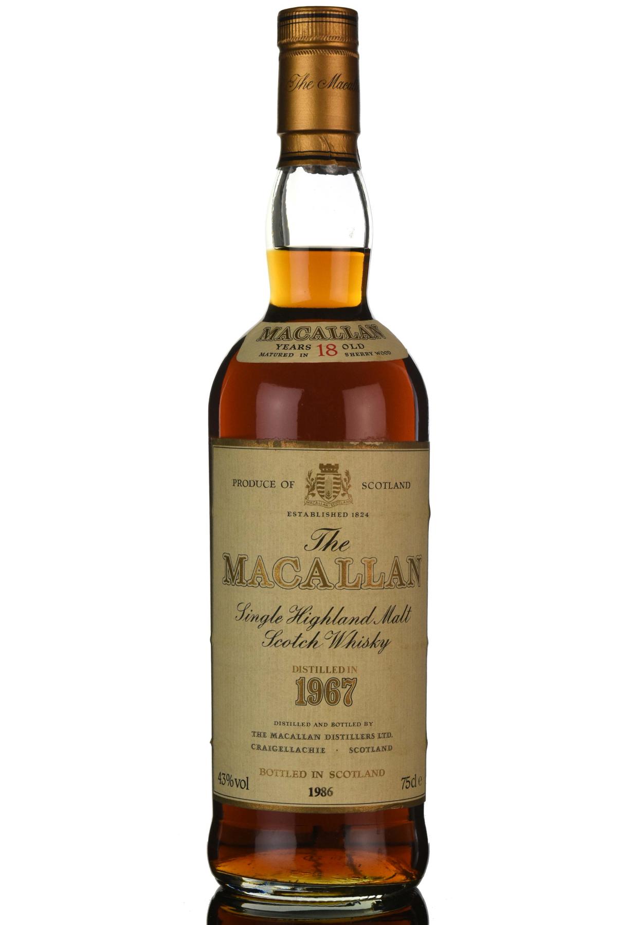 Macallan 1967-1986 - 18 Year Old