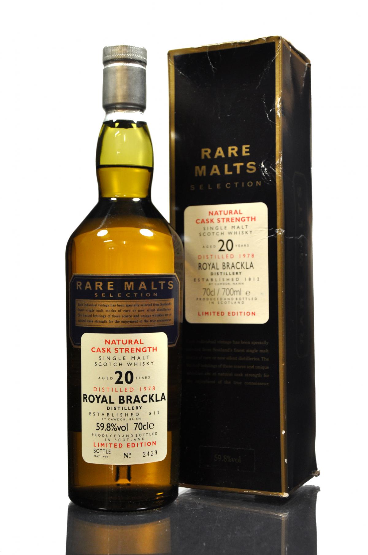 Royal Brackla 1978-1998 - 20 Year Old - Rare Malts 59.8%