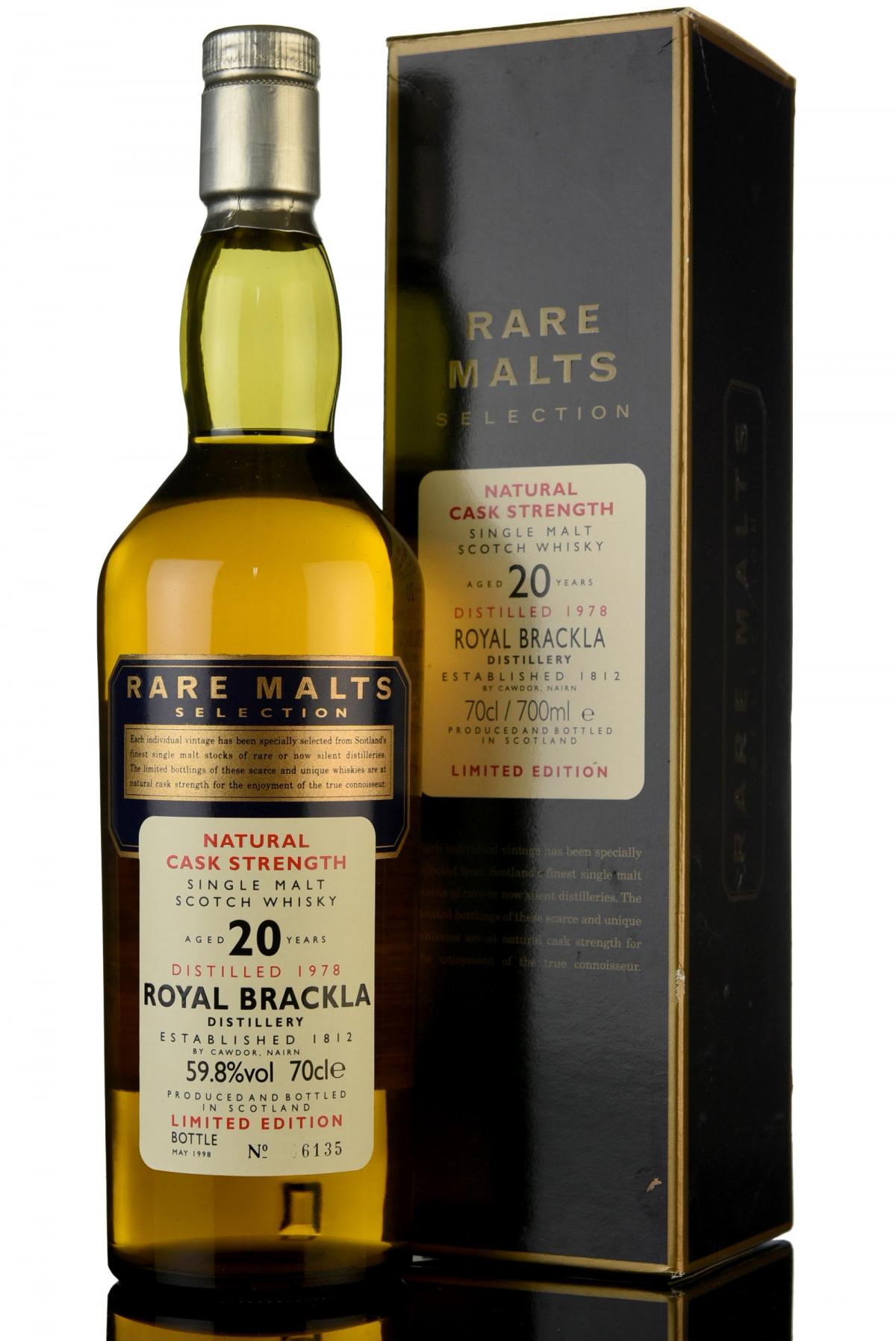 Royal Brackla 1978-1998 - 20 Year Old - Rare Malts 59.8%