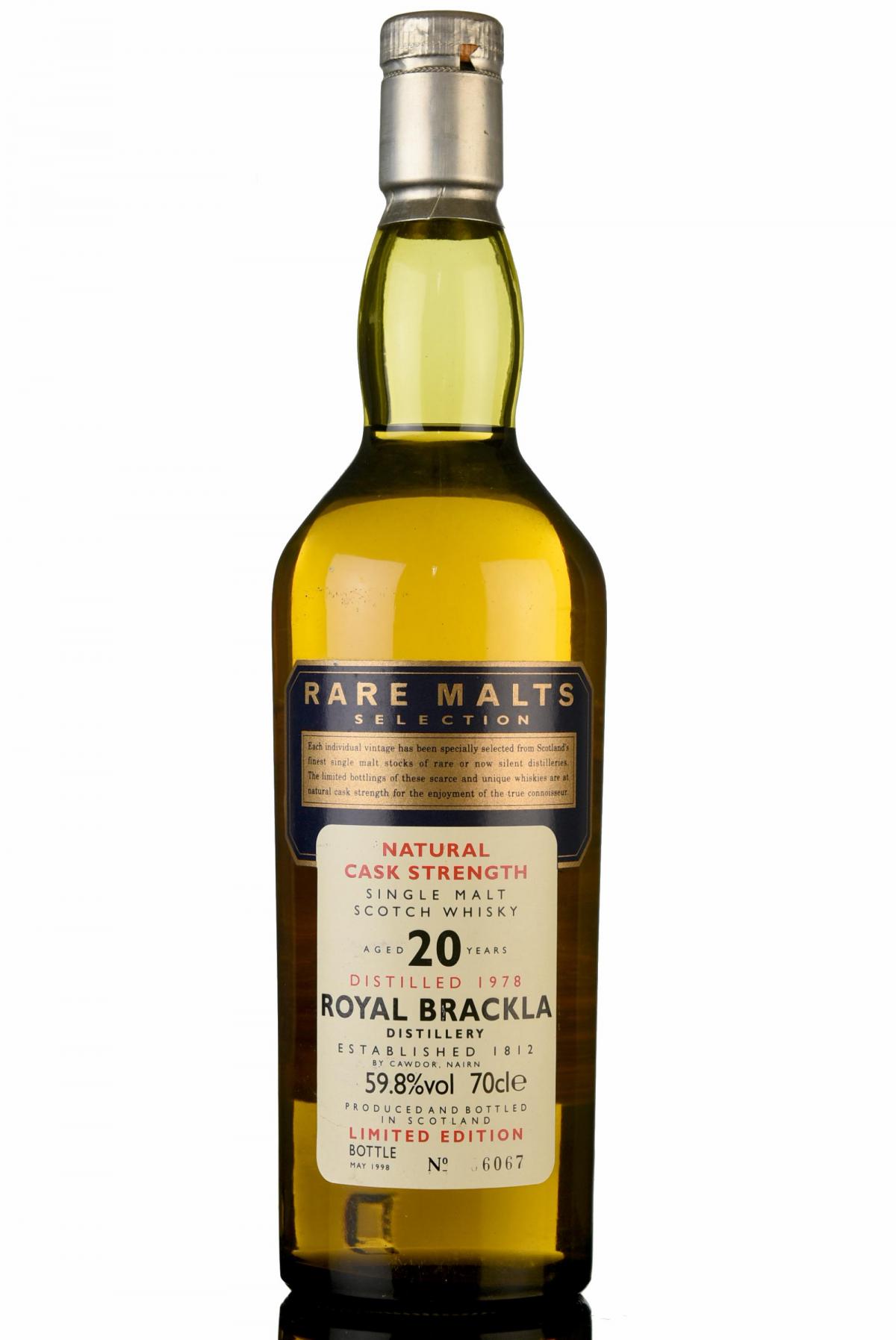 Royal Brackla 1978-1998 - 20 Year Old - Rare Malts 59.8%