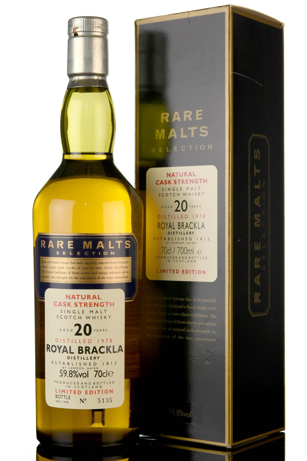 Royal Brackla 1978-1998 - 20 Year Old - Rare Malts 59.8%