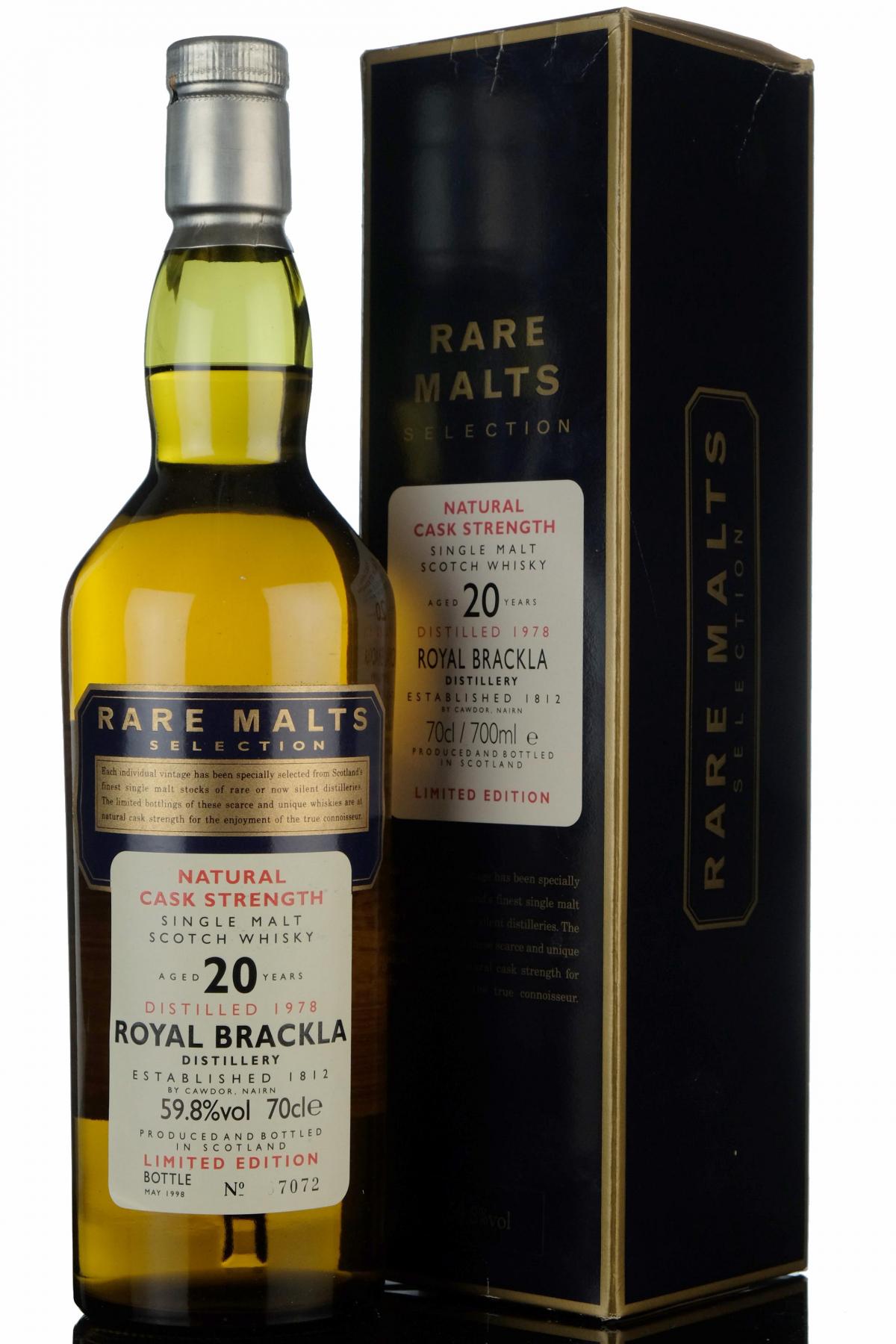 Royal Brackla 1978-1998 - 20 Year Old - Rare Malts 59.8%