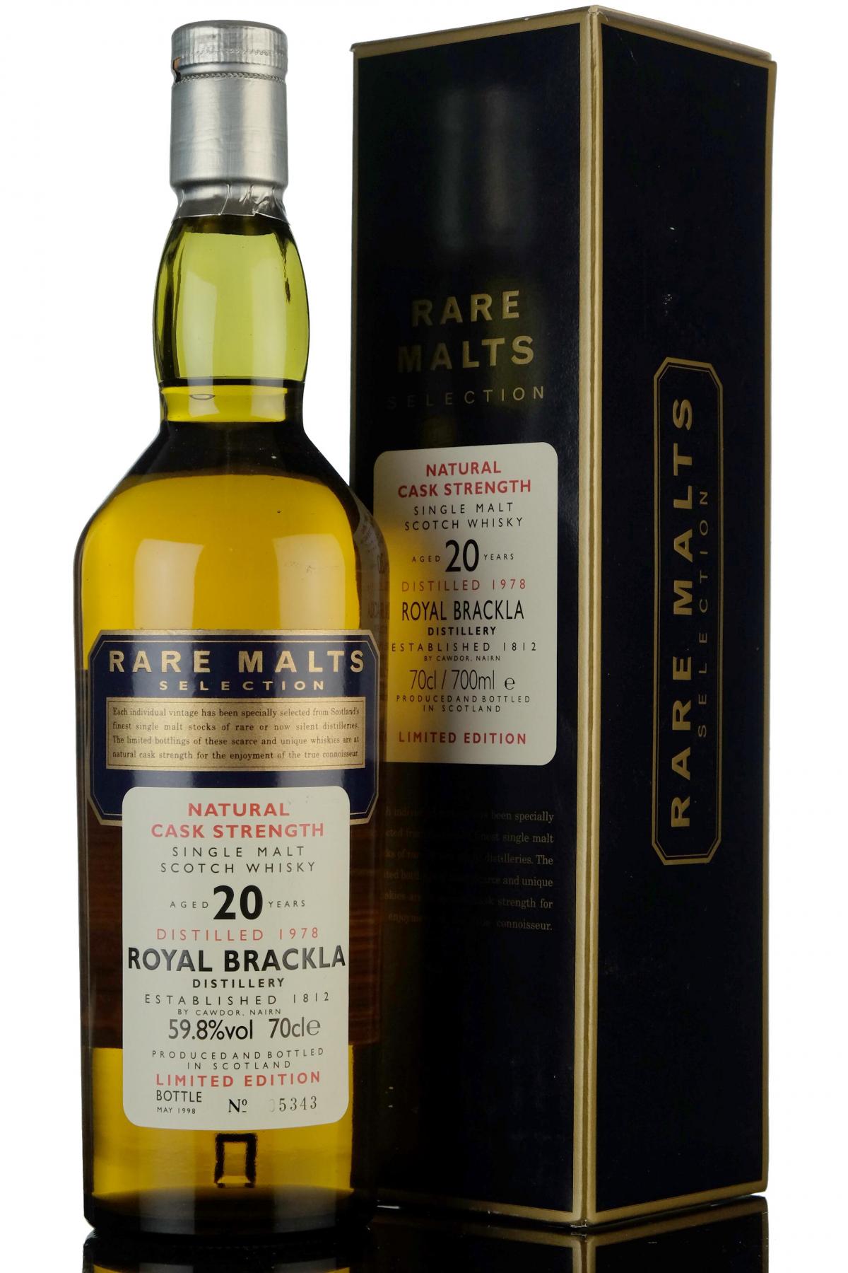 Royal Brackla 1978-1998 - 20 Year Old - Rare Malts 59.8%