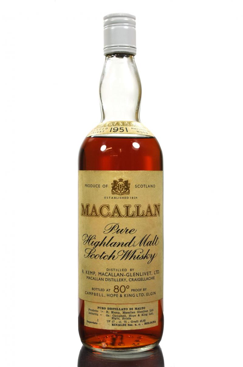 Macallan 1951 - Campbell Hope & King - 1970s