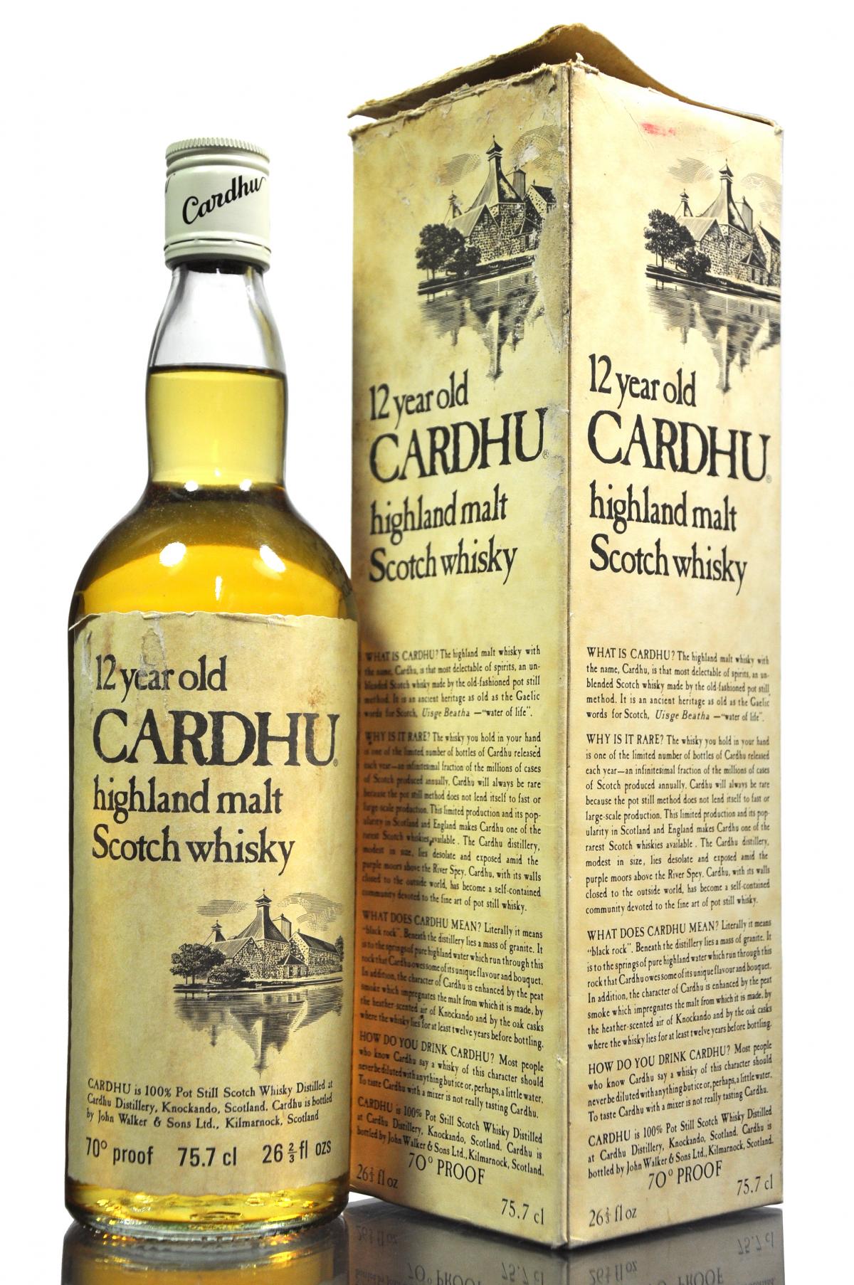 Cardhu 12 Year Old - Late 1970s