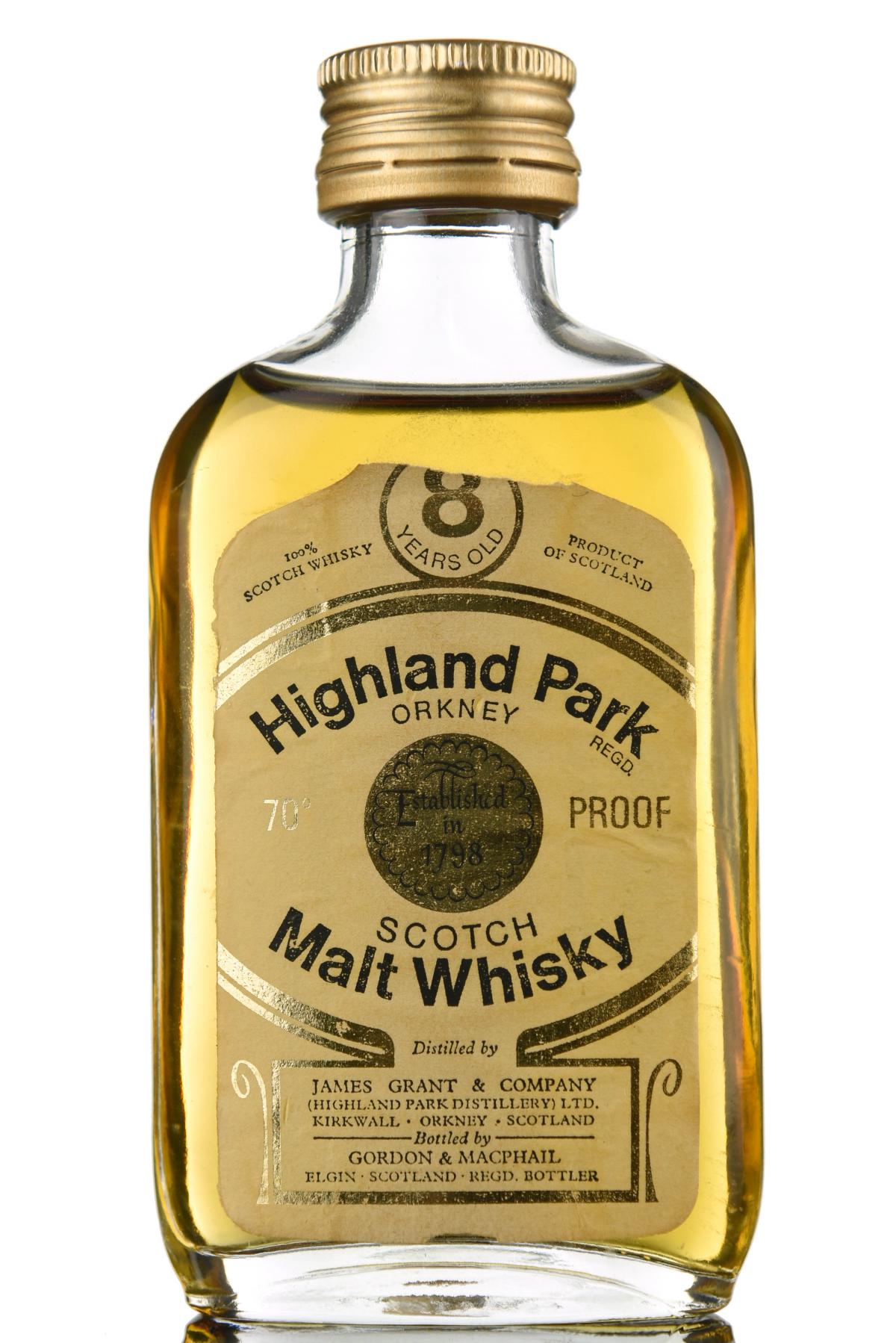 Highland Park 8 Year Old - 70 Proof - Gordon & MacPhail Miniature