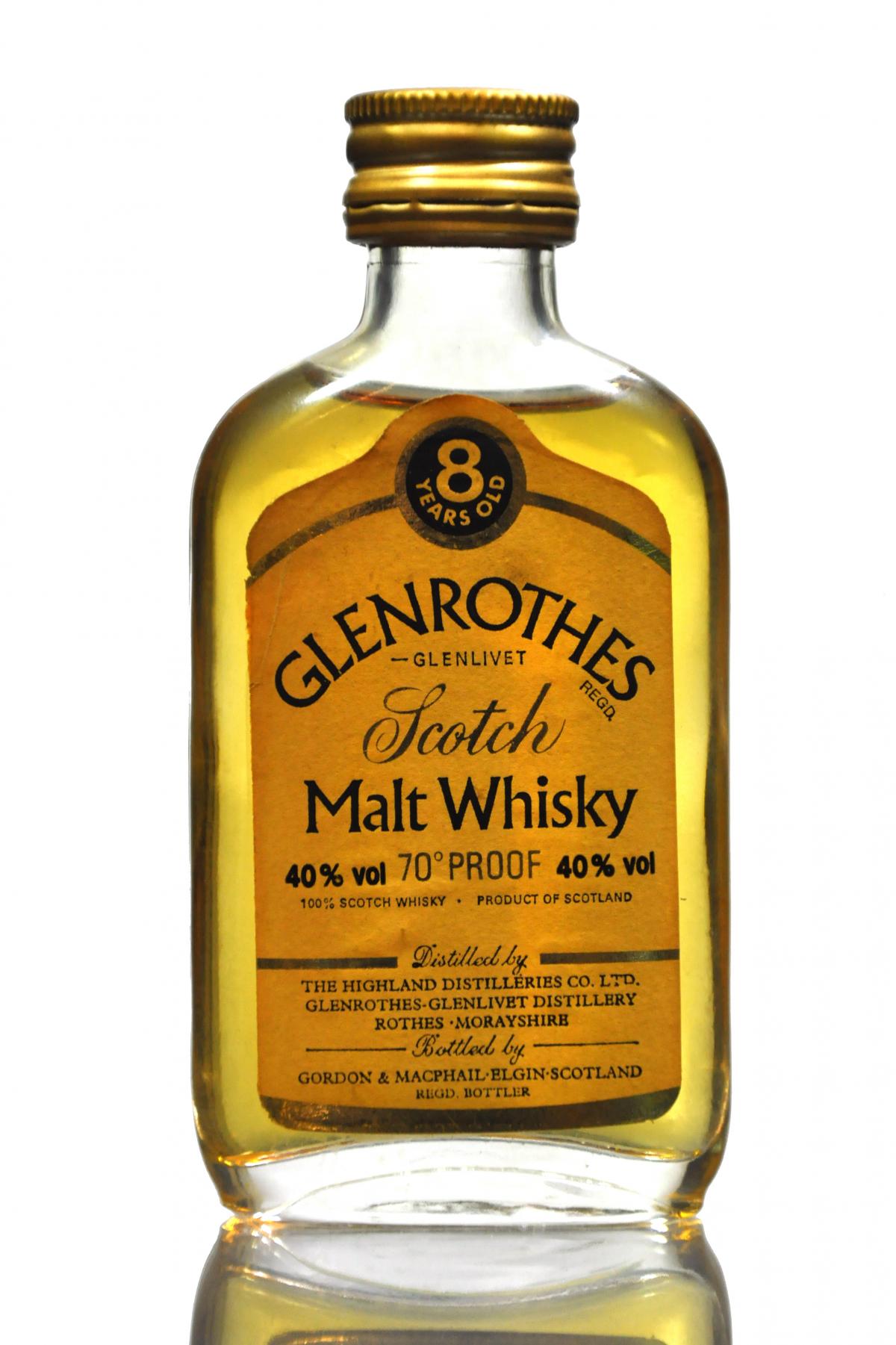 Glenrothes-Glenlivet 8 Year Old - Gordon & MacPhail Miniature