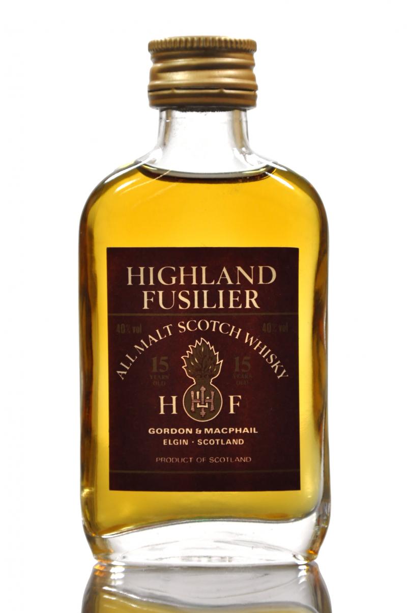 Highland Fusilier 15 Year Old - Gordon & MacPhail Miniature