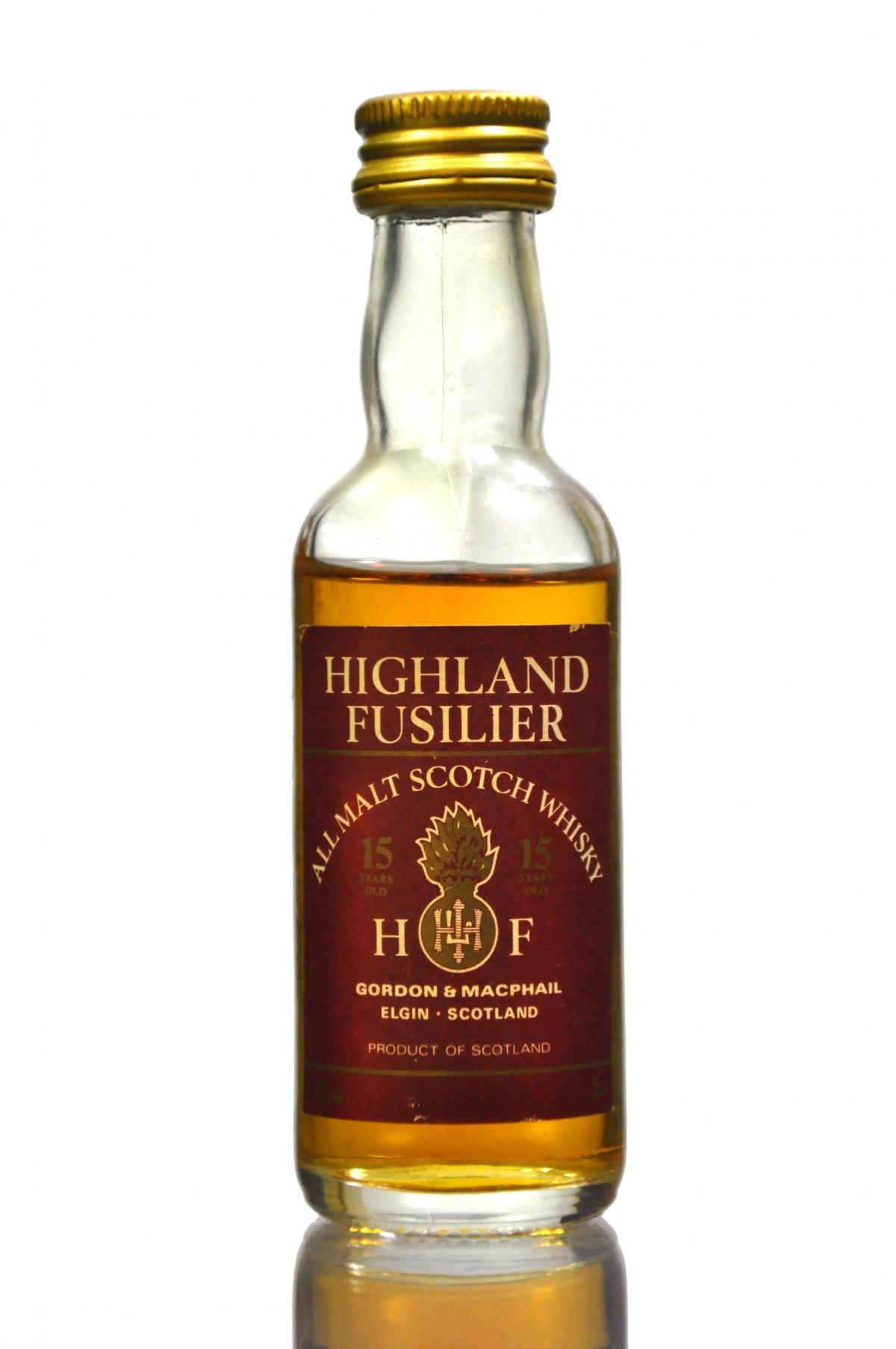 Highland Fusilier 15 Year Old - Gordon & MacPhail Miniature