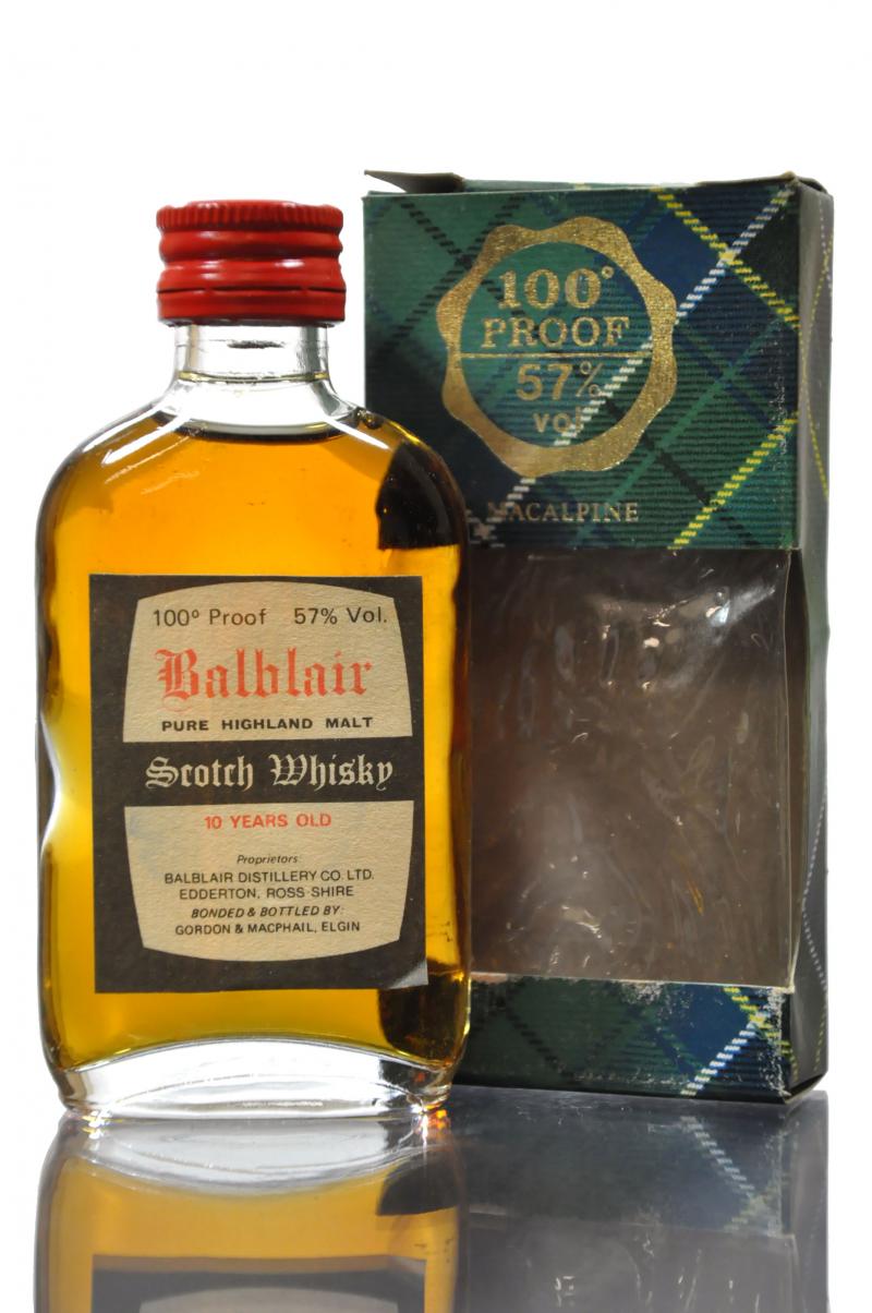 Balblair 10 Year Old - 100 Proof - Gordon & MacPhail - Black Stripe - Miniature