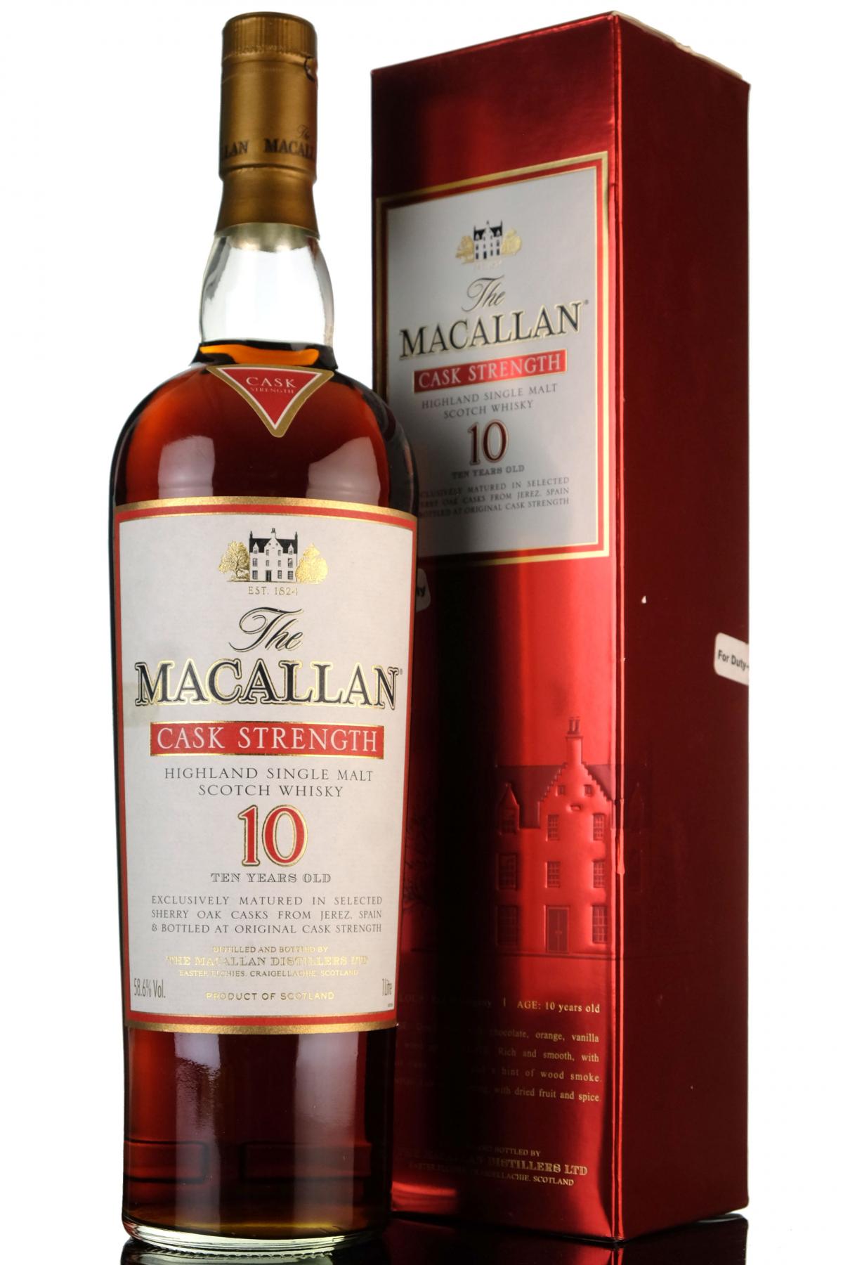 Macallan 10 Year Old - Cask Strength - 1 Litre