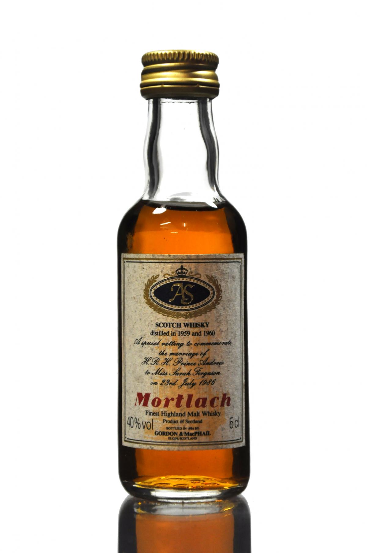 Mortlach Royal Marriage 1959 & 1960 - Gordon & MacPhail Miniature