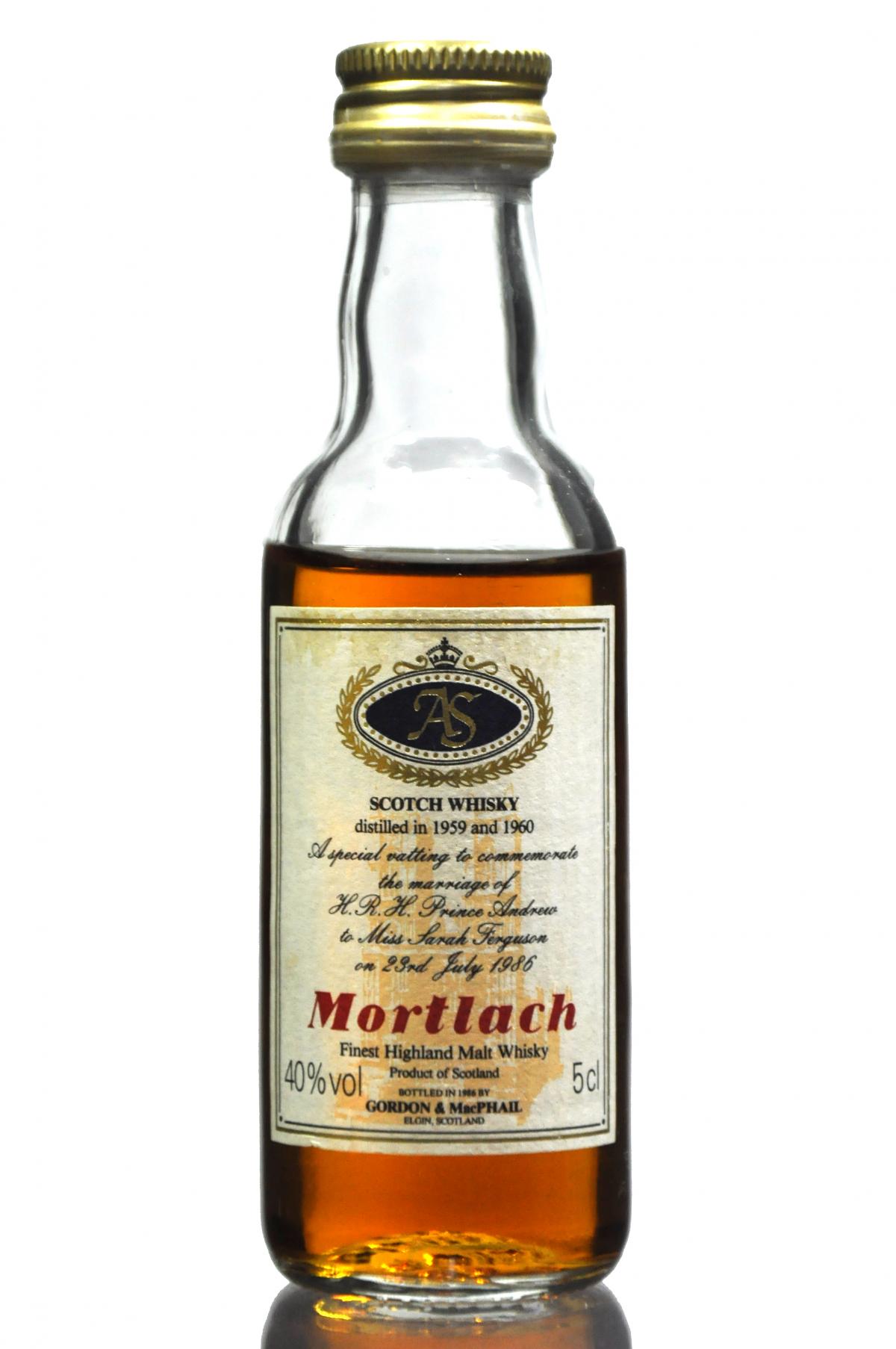 Mortlach Royal Marriage 1959 & 1960 - Gordon & MacPhail Miniature