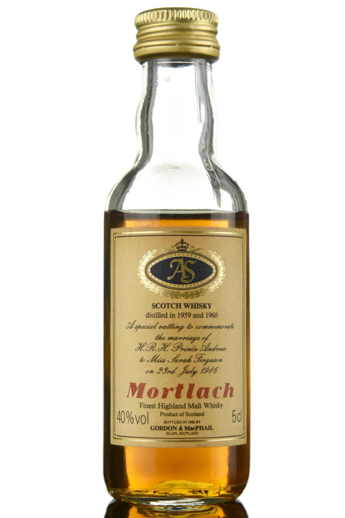 Mortlach Royal Marriage 1959 & 1960 - Gordon & MacPhail Miniature