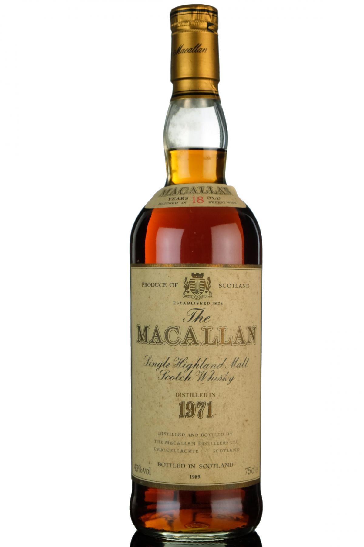 Macallan 1971-1989 - 18 Year Old