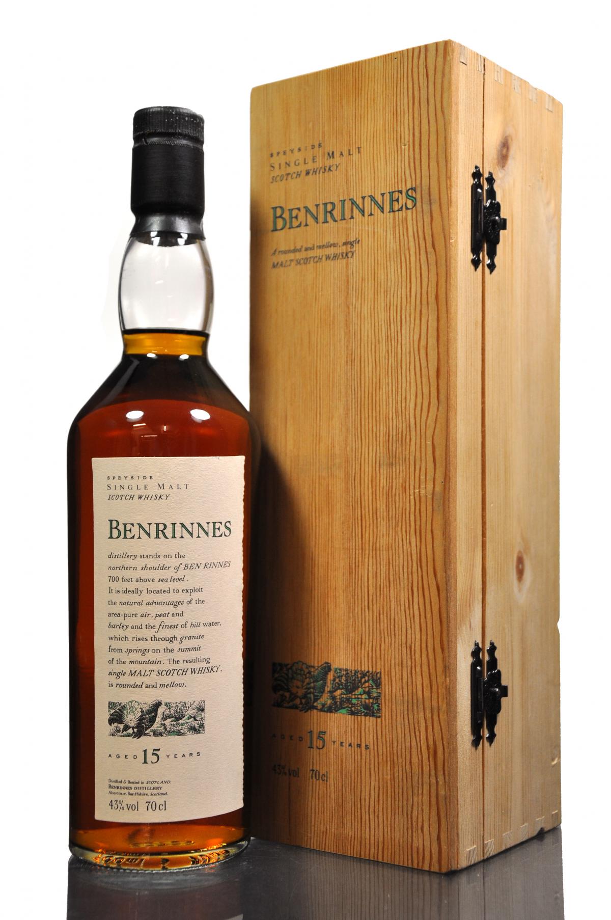 Benrinnes 15 Year Old - Flora & Fauna - Wooden Box