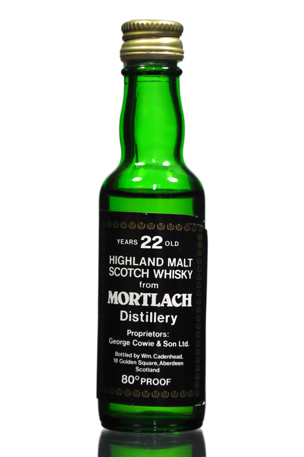 Mortlach 22 Year Old - Cadenhead Miniature